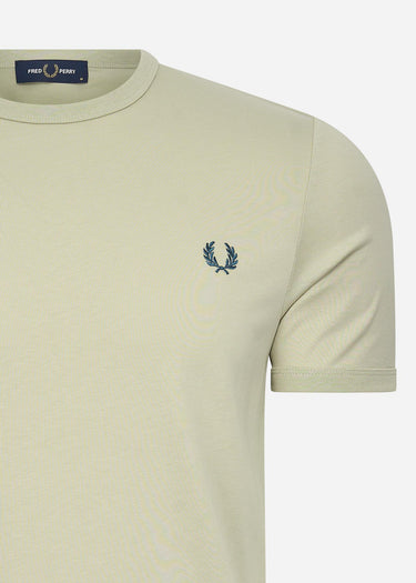 Fred Perry T-shirts Ringer t-shirt - light oyster