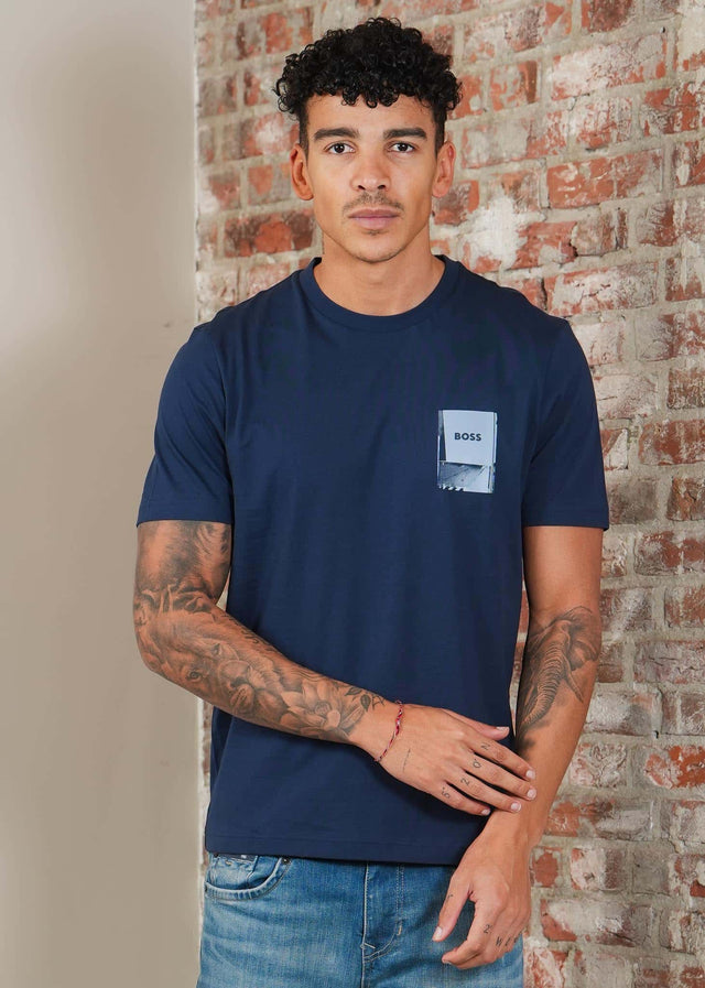 Hugo Boss T-shirts Te_plain - open blue