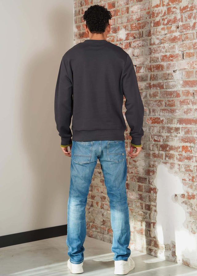 Fred Perry Truien Crew neck sweatshirt - Anchor Grey Tennis Blue