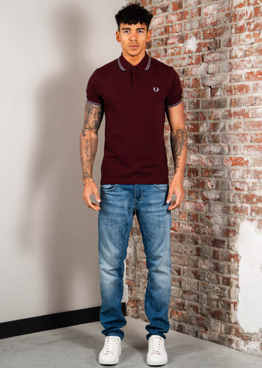 Fred Perry Polo's Twin tipped fred perry shirt - oxblood stockport blue