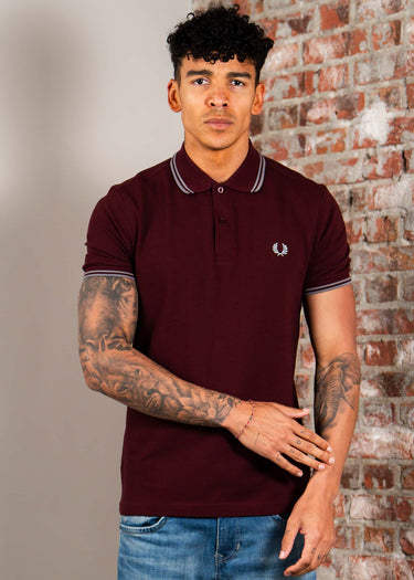 Fred Perry Polo's Twin tipped fred perry shirt - oxblood stockport blue