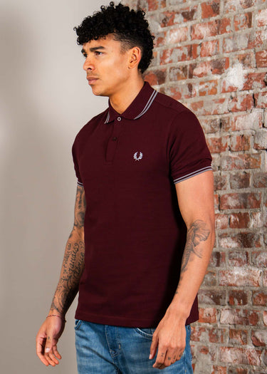Fred Perry Polo's Twin tipped fred perry shirt - oxblood stockport blue