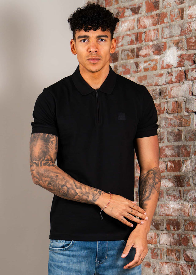 Hugo Boss Polo's Passerzip - black