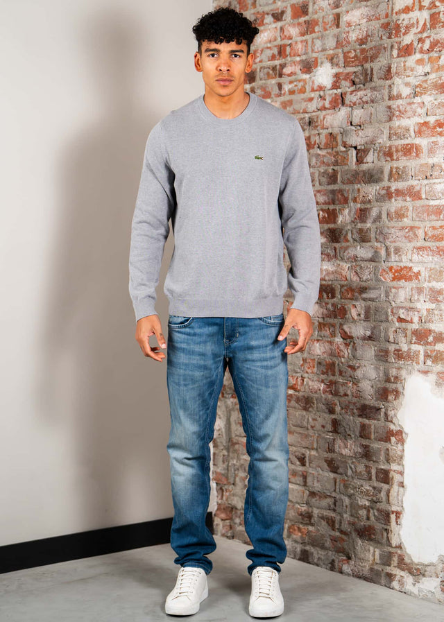 Lacoste Truien Regular fit crew neck sweater - silver chine