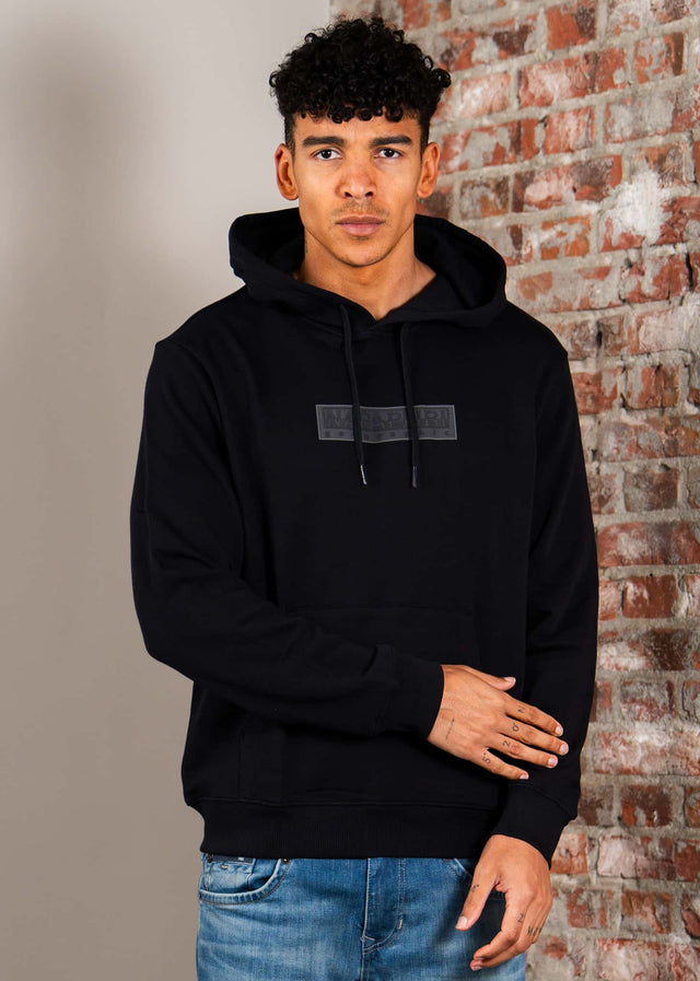 Napapijri Hoodies B box logo h 1 - black beauty