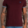 Fred Perry T-shirts Twin tipped t-shirt - oxblood ecru court blue