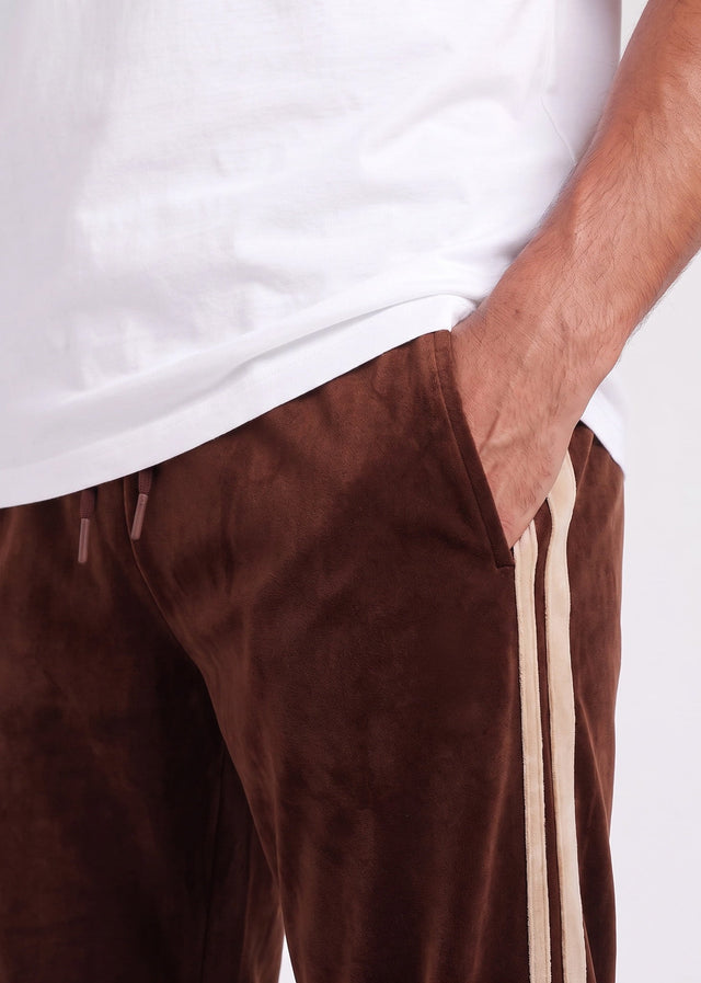Sergio Tacchini Broeken Damarindo velour pants - cappuccino