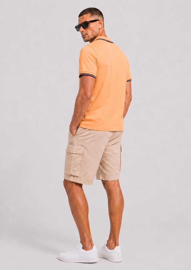 Fred Perry Polo's Twin tipped fred perry shirt - peach french navy french navy
