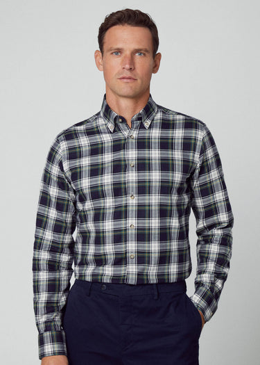 Hackett London Overhemden Heritage tartan - green navy