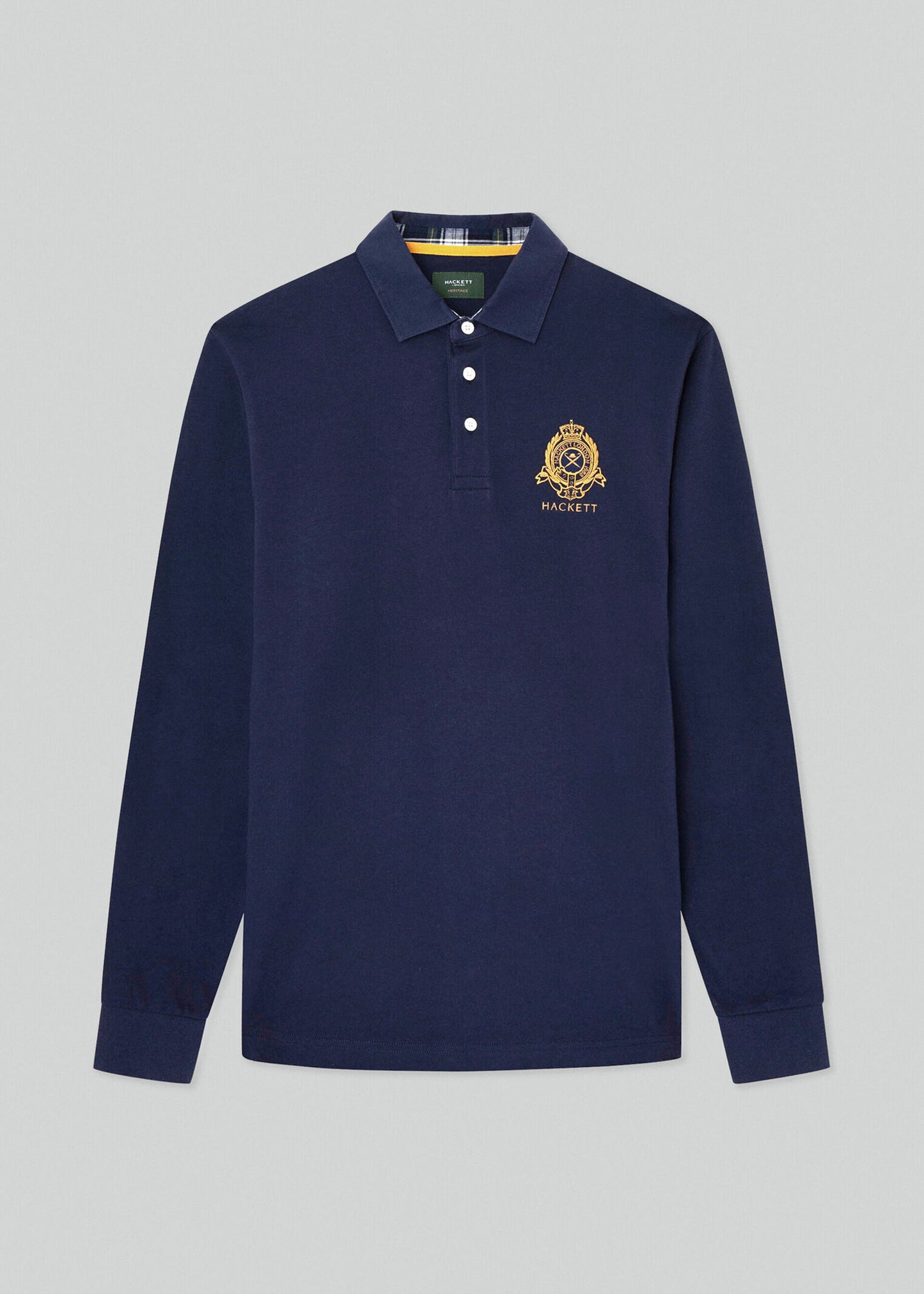 Hackett London Longsleeve Polo's Heritage logo rugby - navy