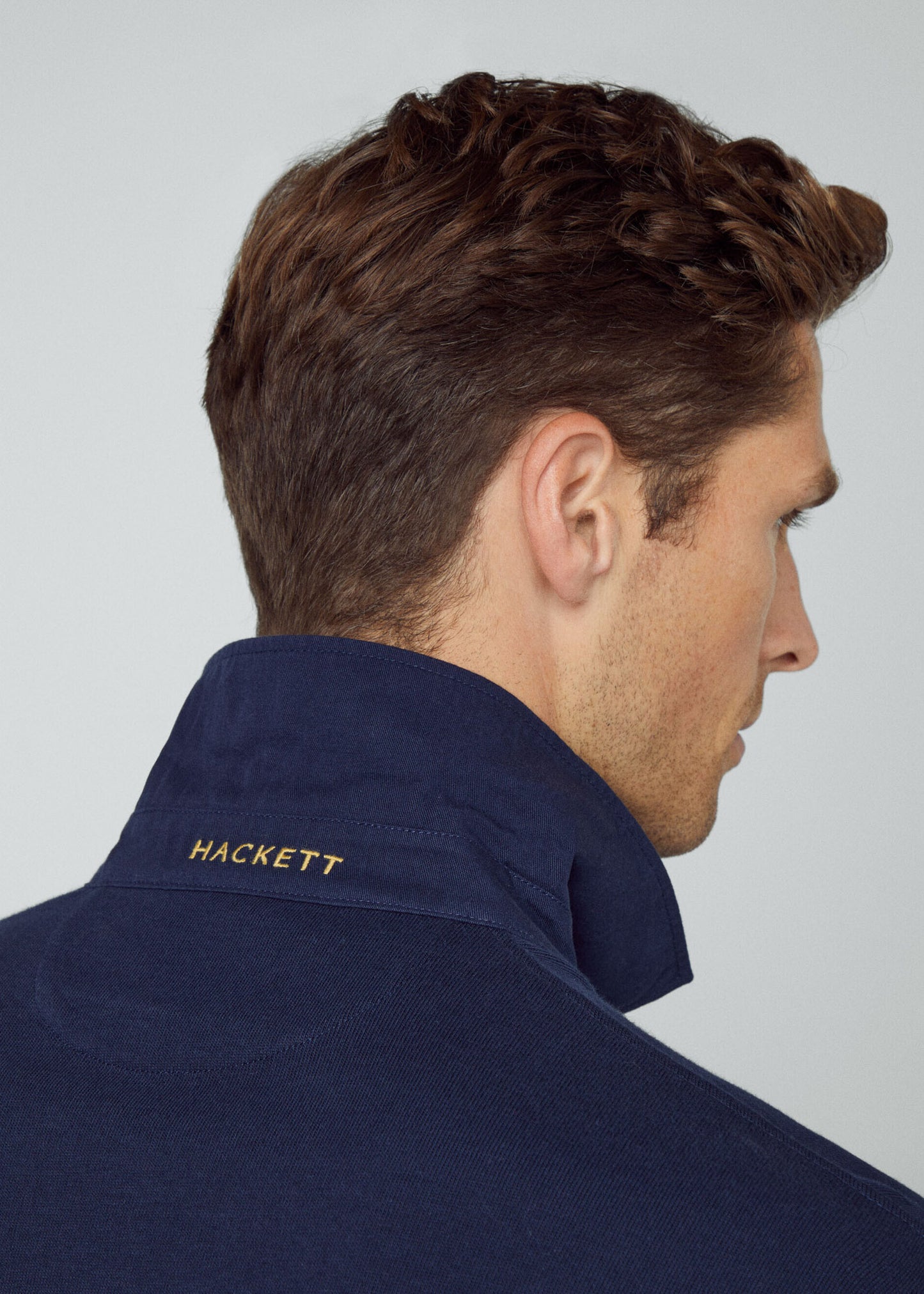 Hackett London Longsleeve Polo's Heritage logo rugby - navy