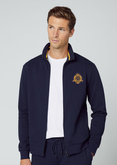 Hackett London Vesten Heritage tipped full zip - navy