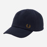 Fred Perry Petten Pique classic cap - navy dark caramel