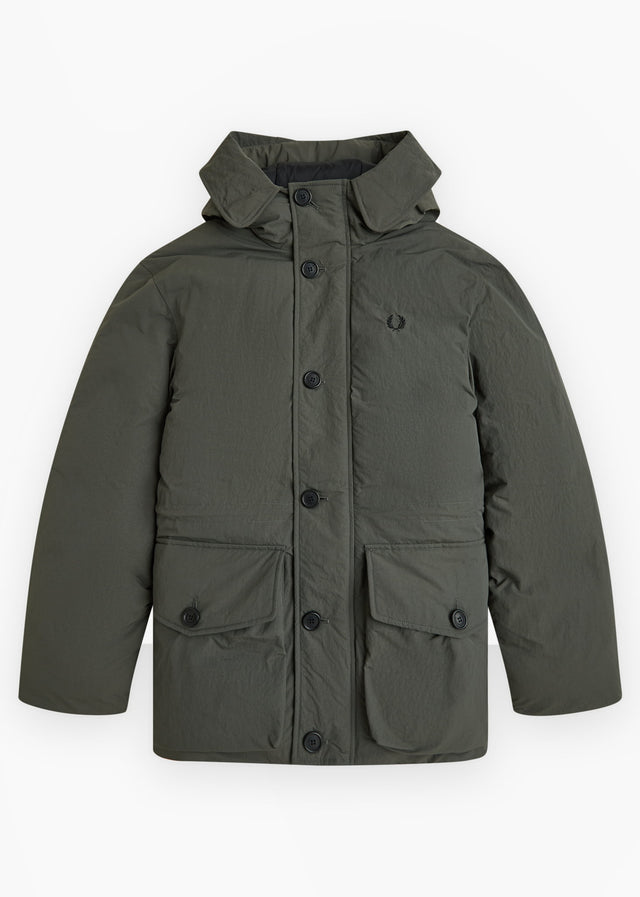 Fred Perry Jassen Padded patch pocket parka - field green