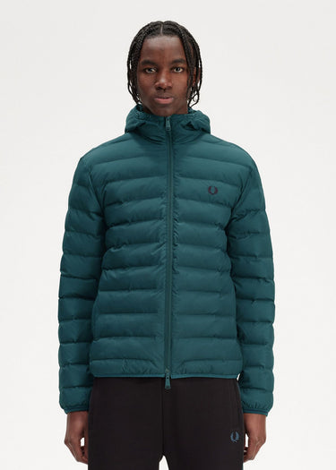 Fred Perry Jassen Hooded insulated jacket - petrol blue