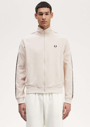 Fred Perry Vesten Contrast tape track jacket - oatmeal shaded stone
