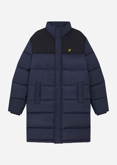 Lyle & Scott Jassen Longline wadded puffer - dark navy
