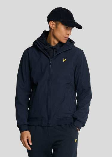 Lyle & Scott Jassen Fleece back softshell jacket - dark navy