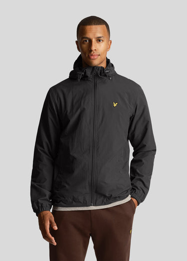 Lyle & Scott Jassen Zip through hooded jacket - gunmetal