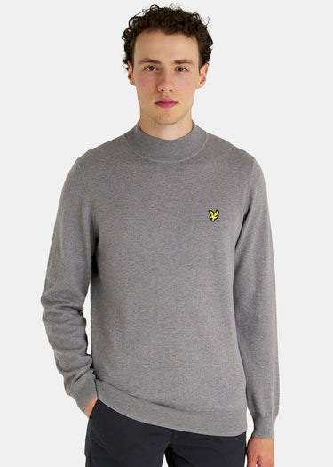 Lyle & Scott Truien Roll neck jumper - mid grey marl