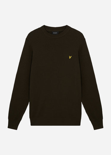 Lyle & Scott Truien  Grid knit crew neck jumper - mountain moss