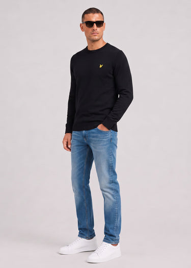 Lyle & Scott Truien Cotton merino crew neck jumper - jet black
