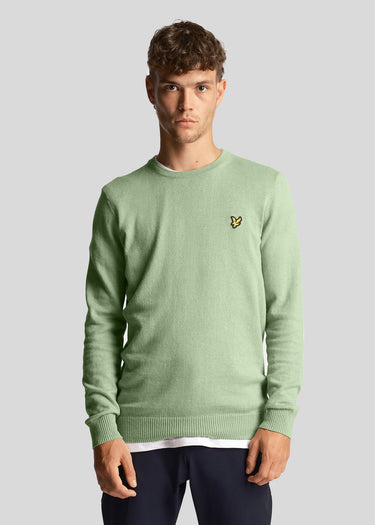 Lyle & Scott Truien Cotton merino crew jumper - glencoe green