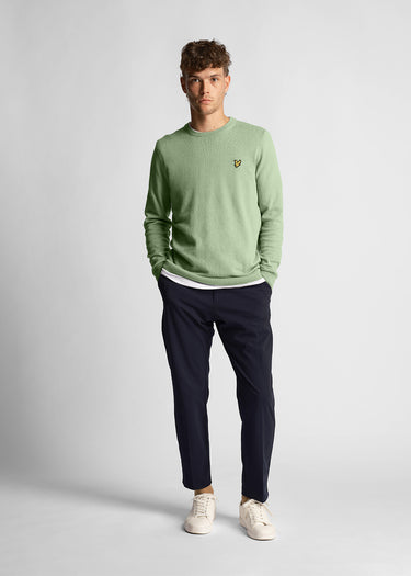 Lyle & Scott Truien Cotton merino crew jumper - glencoe green