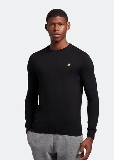 Lyle & Scott Truien Cotton Merino crew jumper - jet black