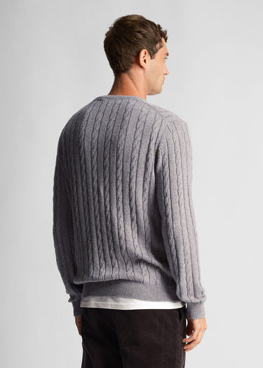 Lyle & Scott Truien Cable jumper - mid grey marl