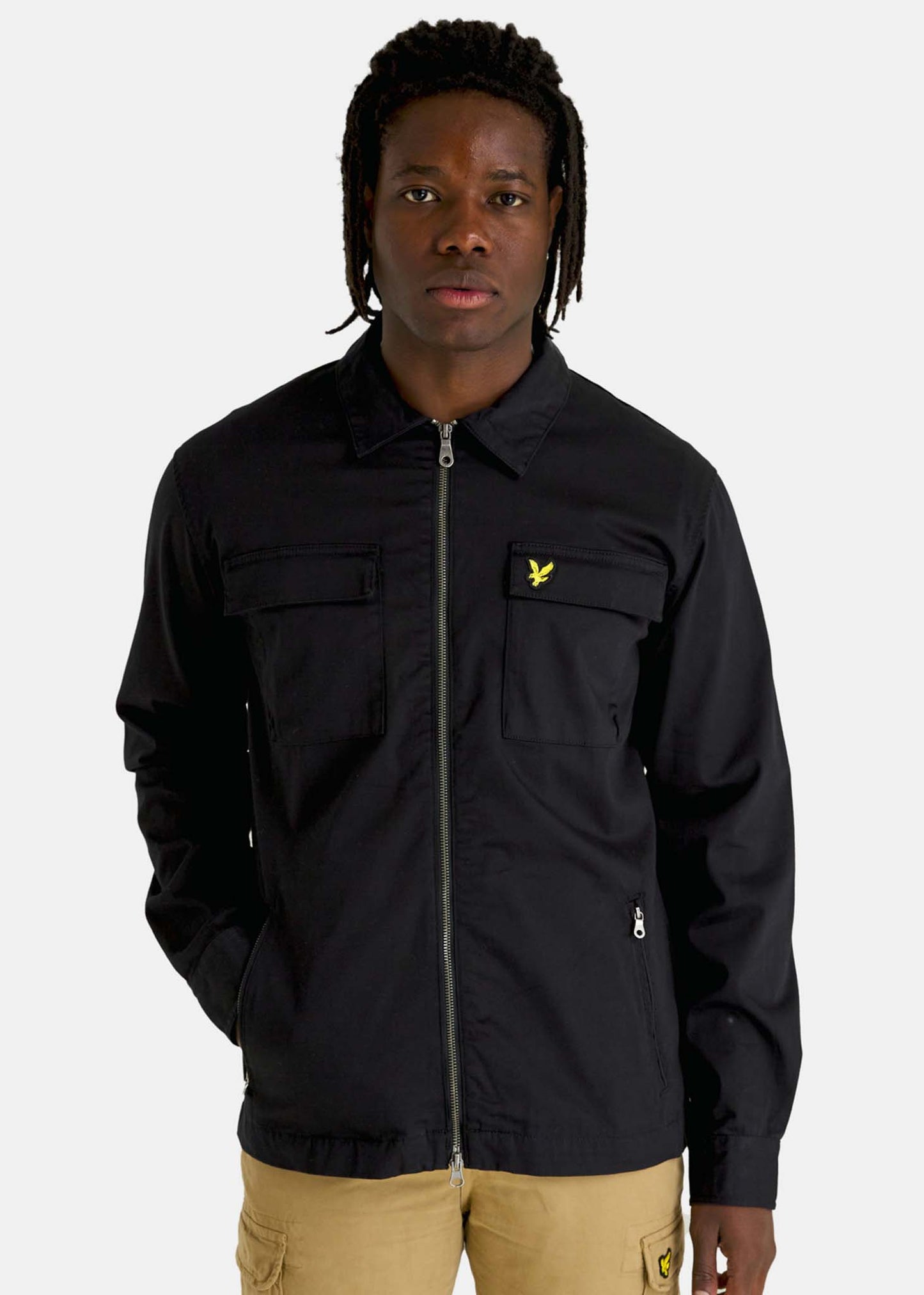 Lyle & Scott Overshirts Cotton twill overshirt - jet black