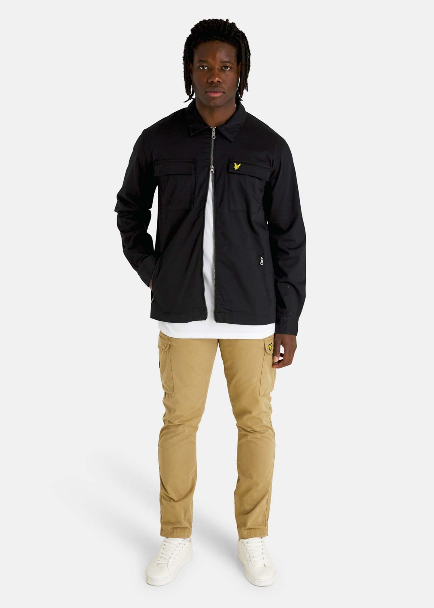 Lyle & Scott Overshirts Cotton twill overshirt - jet black