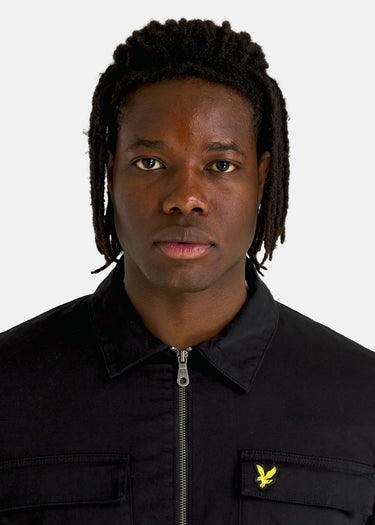 Lyle & Scott Overshirts Cotton twill overshirt - jet black