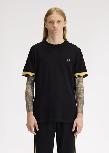 Fred Perry T-shirts Twin tipped cuff t-shirt - black champagne