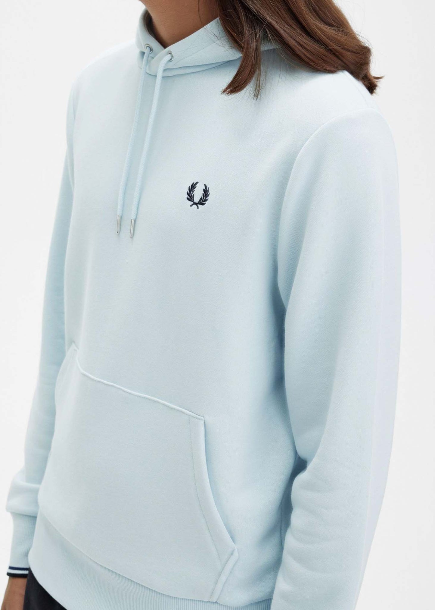 Fred Perry Hoodies Tipped hooded sweatshirt - light ice