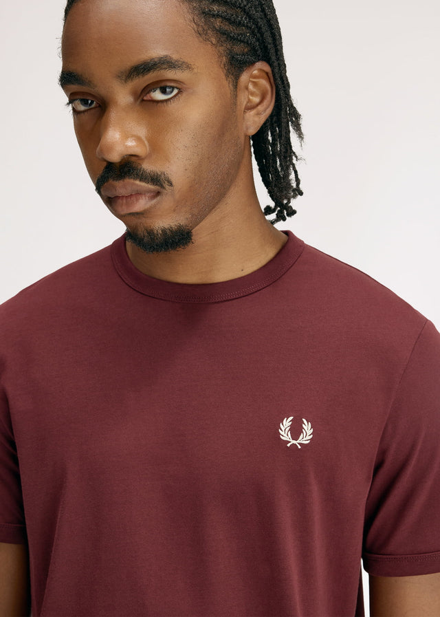 Fred Perry T-shirts Ringer t-shirt - oxblood