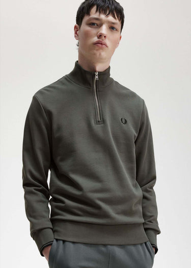 Fred Perry Truien Half zip sweatshirt - field green