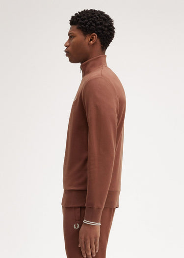 Fred Perry Truien Half zip sweatshirt - whisky brown porridge marl