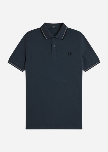 Fred Perry Polo's Twin tipped fred perry shirt - dark airforce stockport blue black