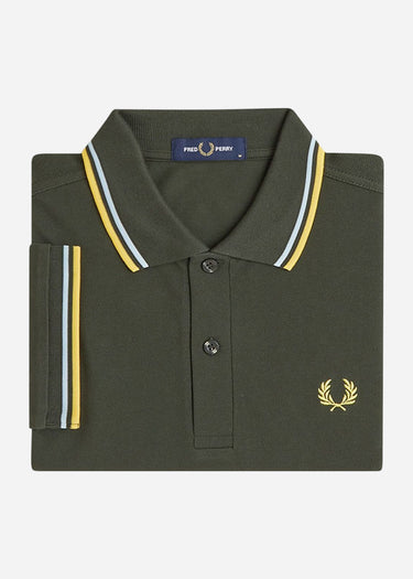 Fred Perry Polo's Twin tipped fred perry shirt - hunting green light ice lenom barley