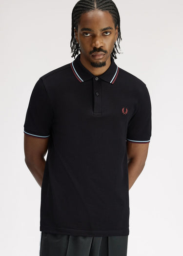 Fred Perry Polo's Twin tipped fred perry shirt - black ball boy blue oxblood
