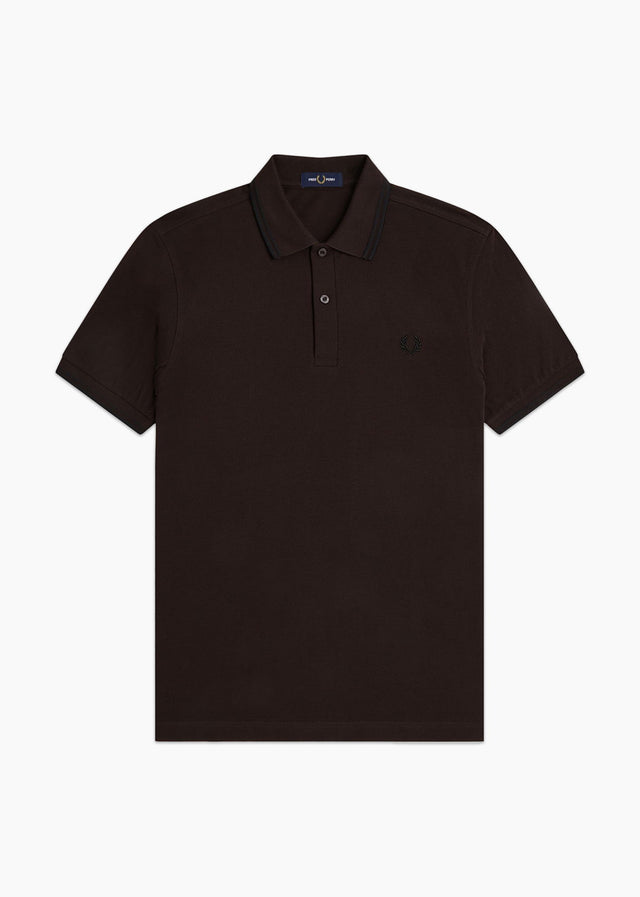 Fred Perry Polo's Twin tipped polo - rich brown black