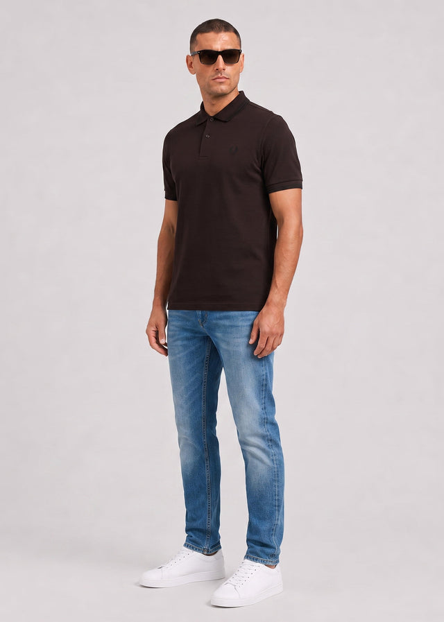 Fred Perry Polo's Twin tipped polo - rich brown black