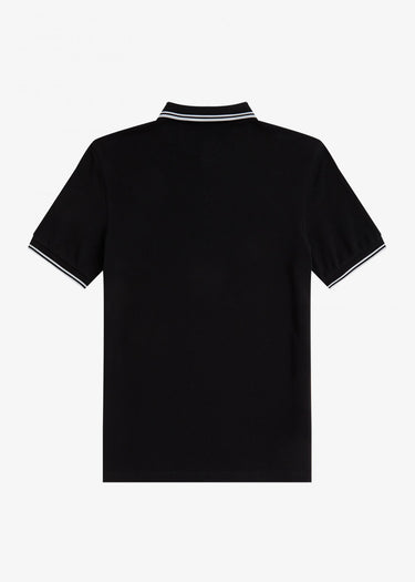 Fred Perry Polo's Twin tipped fred perry shirt - black white white