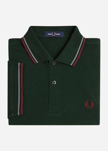 Fred Perry Polo's Twin tipped fred perry shirt - grassroots stockport blue oxblood