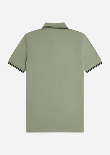 Fred Perry Polo's Twin tipped fred perry shirt - seagrass black