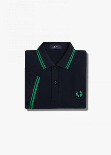 Fred Perry Polo's Twin tipped fred perry shirt - navy fp green
