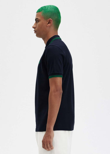 Fred Perry Polo's Twin tipped fred perry shirt - navy fp green
