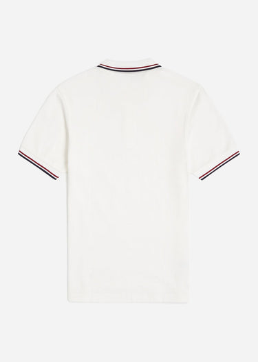 Fred Perry Polo's  Twin tipped fred perry shirt - snow white burnt red navy