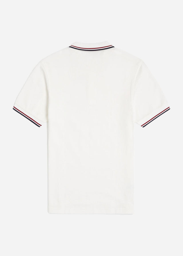 Fred Perry Polo's Twin tipped fred perry shirt - snow white burnt red navy